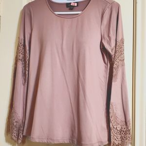 Melissa Paige Mauve Lacey Top